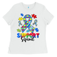White support squad autism Ladies Tee - CowGirlArtShop