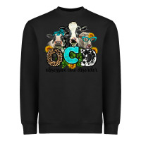 Black ocd obsessive cow disorder Heavyweight Sweatshirt - AdoDesignShop