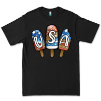 Black USA Patriotic Leopard Popsicles Premium Tee - Jasminsmagicworld