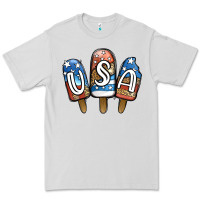 Dove Grey USA Patriotic Leopard Popsicles Premium Tee - Jasminsmagicworld