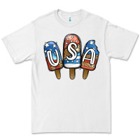 White USA Patriotic Leopard Popsicles Premium Tee - Jasminsmagicworld