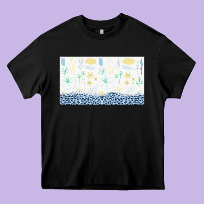 Doodle Flowers Sippy Cup Tbs Heavy Core Tee Designed By Tumblerdesignbyshophia
