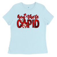 Baby Blue Hey there Cupid Valentine's Day Ladies Tee - HowdyJamesFarm