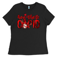 Black Hey there Cupid Valentine's Day Ladies Tee - HowdyJamesFarm
