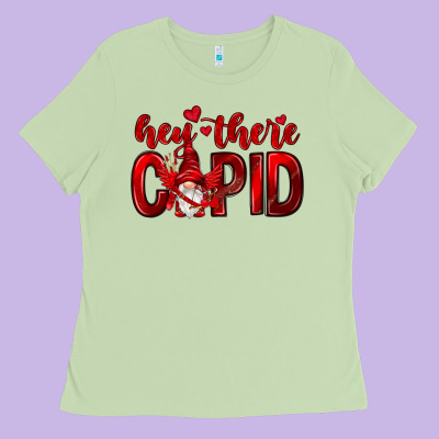 Hey There Cupid Valentine's Day Ladies Tee Designed By Howdyjamesfarm