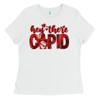 White Hey there Cupid Valentine's Day Ladies Tee - HowdyJamesFarm