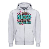 Heather Grey i'll try to be nicer if you'll try ti be smarter Zipper Hoodie - AdoDesignShop