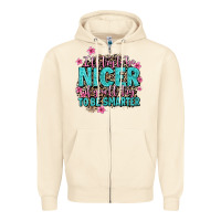 Sandshell i'll try to be nicer if you'll try ti be smarter Zipper Hoodie - AdoDesignShop