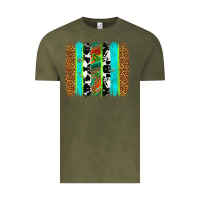 Vintage Olive western brushstrokes Vintage Tee - OliviaCreatesArt