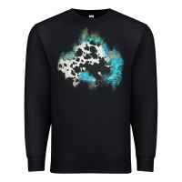Black cowhide turquoise patch Premium Sweatshirt - AdoDesignShop