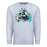 Heather Grey cowhide turquoise patch Premium Sweatshirt - AdoDesignShop