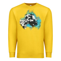 Lemon cowhide turquoise patch Premium Sweatshirt - AdoDesignShop