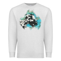 Oatmeal Heather cowhide turquoise patch Premium Sweatshirt - AdoDesignShop