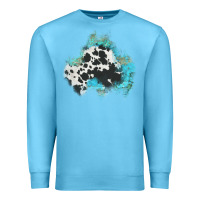 Ocean Blue cowhide turquoise patch Premium Sweatshirt - AdoDesignShop