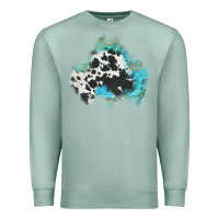 Seafoam cowhide turquoise patch Premium Sweatshirt - AdoDesignShop