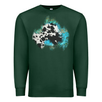 Sports Green cowhide turquoise patch Premium Sweatshirt - AdoDesignShop