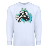 White cowhide turquoise patch Premium Sweatshirt - AdoDesignShop