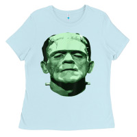 Baby Blue frankenstein monster classic horror flick t shirt Ladies Tee - linhVisuals
