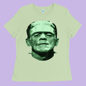 Frankenstein Monster Classic Horror Flick T Shirt Ladies Tee Designed By Linhvisuals