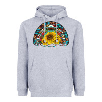 Heather Grey western sunflowers aztec leopard serape  rainbows Heavyweight Hoodie - AdoDesignShop