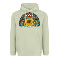 Matcha western sunflowers aztec leopard serape  rainbows Heavyweight Hoodie - AdoDesignShop