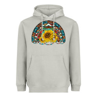 Western Sunflowers Aztec Leopard Serape  Rainbows Heavyweight Hoodie | Teevron