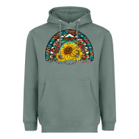 Sage western sunflowers aztec leopard serape  rainbows Heavyweight Hoodie - AdoDesignShop