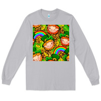Moon Dust St. Patrick's dwarf seamless pattern digital paper Long Sleeve Tee - BundleAndBundleShop