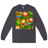 Smoke St. Patrick's dwarf seamless pattern digital paper Long Sleeve Tee - BundleAndBundleShop