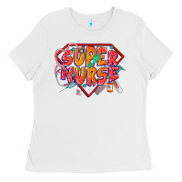 White super nurse Ladies Tee - CowGirlArtShop