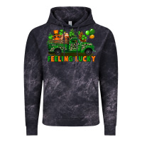 Cloud Black feeling lucky with gnomes on truck Vintage Hoodie - FaDigitalArtStudio