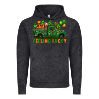 Vintage Black feeling lucky with gnomes on truck Vintage Hoodie - FaDigitalArtStudio
