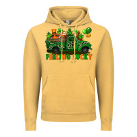 Vintage Mustard feeling lucky with gnomes on truck Vintage Hoodie - FaDigitalArtStudio