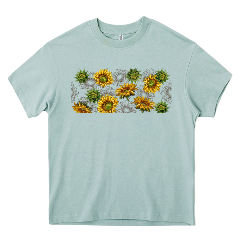 Summer With Sunflowers Heavy Core Tee by TumblerDesignByShophia | Teevron