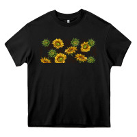 Black summer with sunflowers Heavy Core Tee - TumblerDesignByShophia