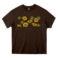 Chocolate Brown summer with sunflowers Heavy Core Tee - TumblerDesignByShophia