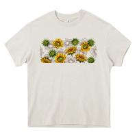 Cream summer with sunflowers Heavy Core Tee - TumblerDesignByShophia