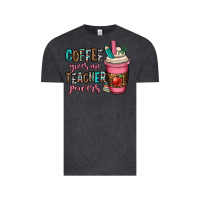 Vintage Black coffee gives me teacher powers Vintage Tee - OliviaCreatesArt