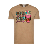 Vintage Coffee coffee gives me teacher powers Vintage Tee - OliviaCreatesArt