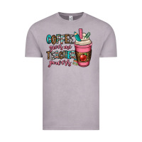 Vintage Zinc coffee gives me teacher powers Vintage Tee - OliviaCreatesArt