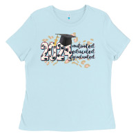Baby Blue 2024 motivated educated graduated Ladies Tee - CowGirlArtShop