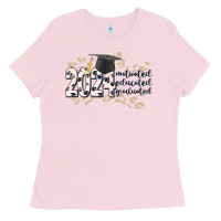 Bubblegum Pink 2024 motivated educated graduated Ladies Tee - CowGirlArtShop