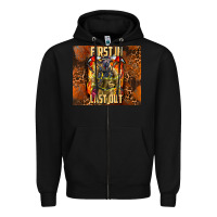 Black first in last out firefighter Zipper Hoodie - AdoDesignShop