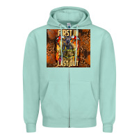 Seafoam first in last out firefighter Zipper Hoodie - AdoDesignShop