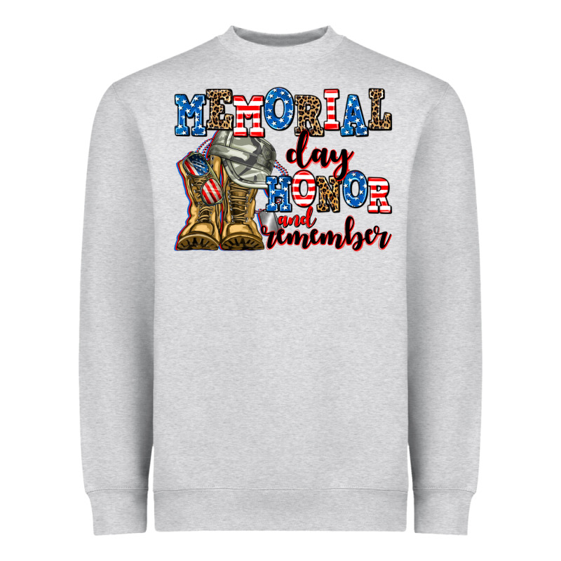 Memorial Day Honor And Remember Heavyweight Sweatshirt by AdoDesignShop | Teevron