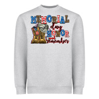 Heather Grey memorial day honor and remember Heavyweight Sweatshirt - AdoDesignShop