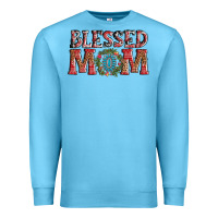 Ocean Blue blessed mom christmas Premium Sweatshirt - AdoDesignShop