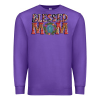 Purple blessed mom christmas Premium Sweatshirt - AdoDesignShop
