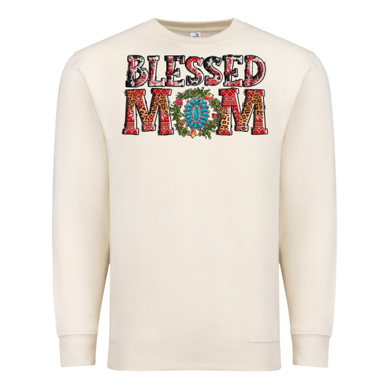 Blessed Mom Christmas Premium Sweatshirt by AdoDesignShop | Teevron