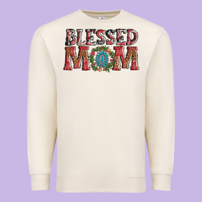 Blessed Mom Christmas Premium Sweatshirt Designed By Adodesignshop